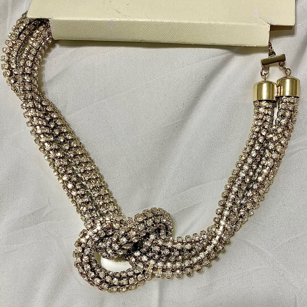 Rope rhinestone choker